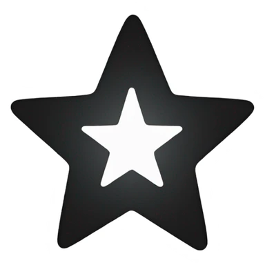White star in black circle sticker