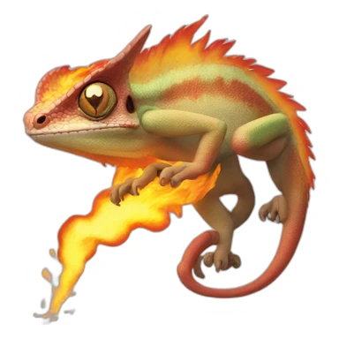 Camaleon ardiendo sticker