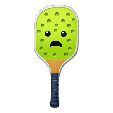 Pickleball's paddle together with balls sticker