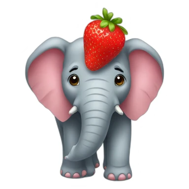 elephant en fraise sticker