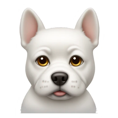 Small white fat dog sticker