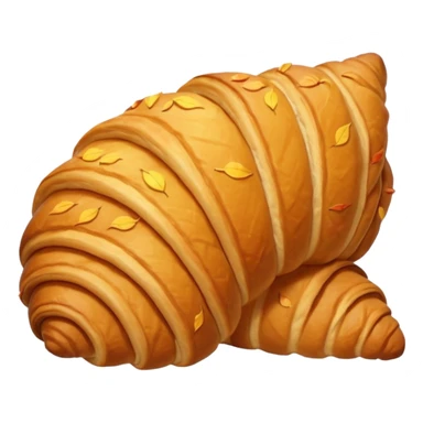 Beige Cozy Croissant autumn sticker
