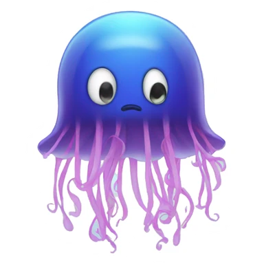 Sad jellyfish sticker
