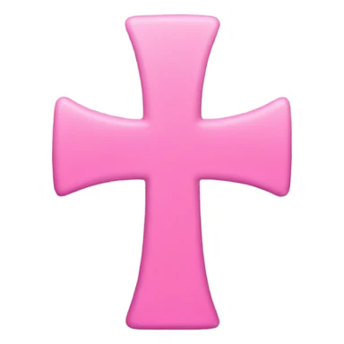 Pink cross sticker