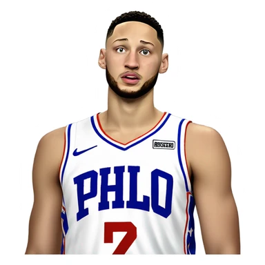 Ben simmons no beard upset crying sticker