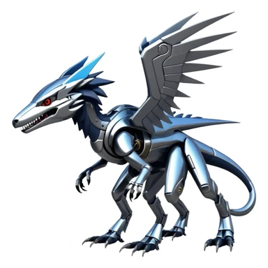 Futuristic Mechanical Sergal-raptor-nargacuga-vernid sticker