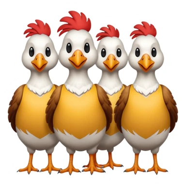 Group of headless chickens in afl guernseys sticker