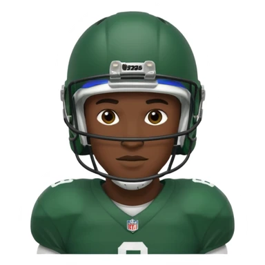 College football player helmet in dark green color ( black player ) sticker