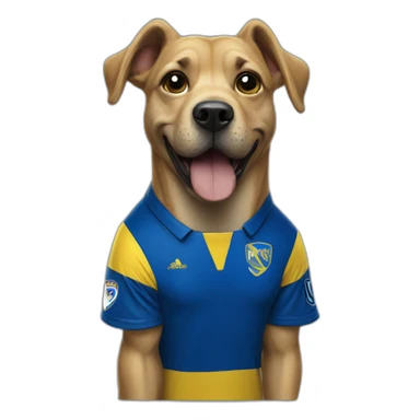Dog with a boca juniors shirt sticker