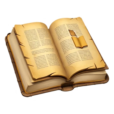 open old book low poly sticker