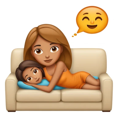 woman laying on a couch sticker