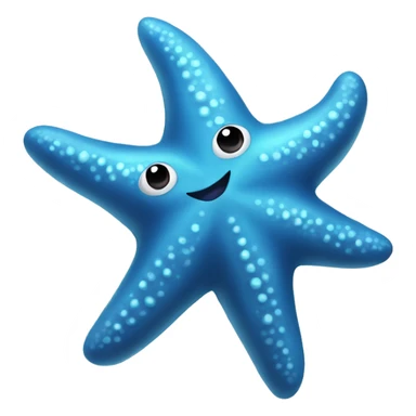 Blue starfish sticker