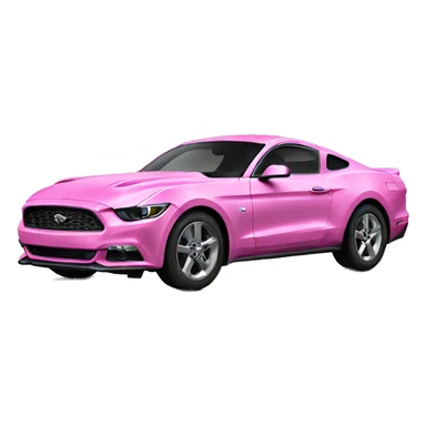 pink mustang car sticker