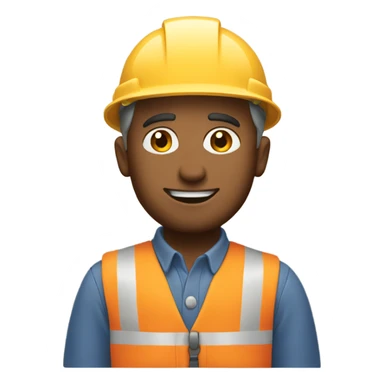 A builder working on a house sticker