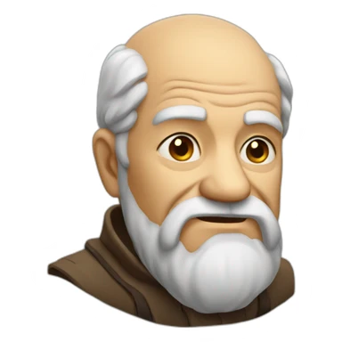 Sassy face of an old man sticker