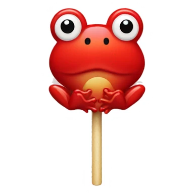 red frog lolly sticker