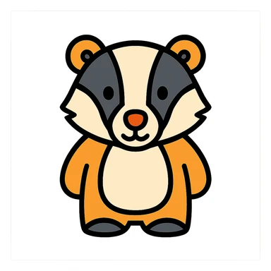 A sweet badger sticker