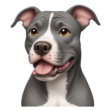 Grey pitbull sticker