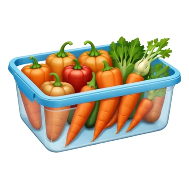 vegetables in plastic container sticker