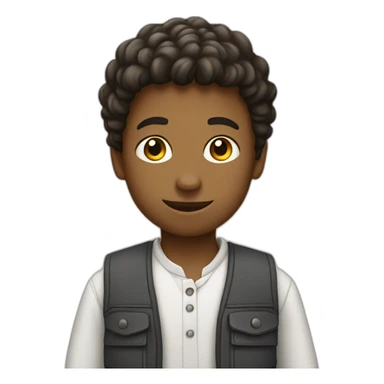 Garçon qui sourit blanc sticker