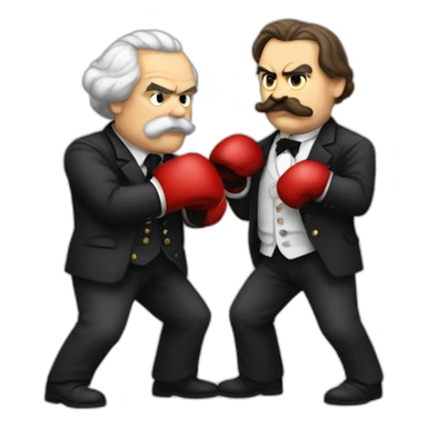 karl marx boxing with adolf hitler sticker