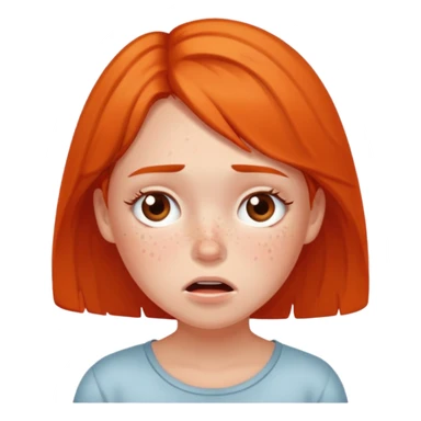 Girl flustered  blushing  sticker