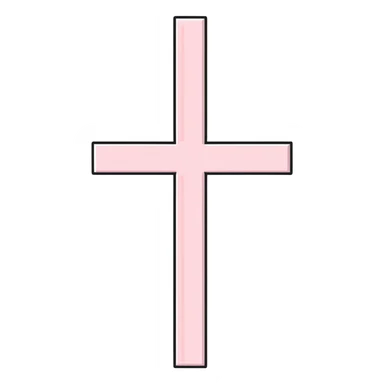 light pink skinny straight cross sticker