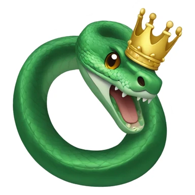 Snake with a crown  sticker