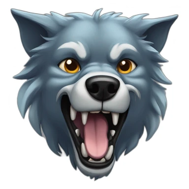 cerberus, cartoon, anthropomorphic wolf sticker