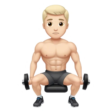 guy decline chest dumbbell fly exercise sticker