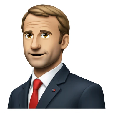 macron qui appui sur bouton rouge sticker