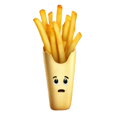 french fries in snake  sticker