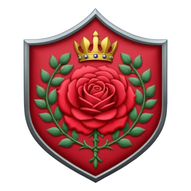 brasão medieval rosa de sangue vermelha sticker