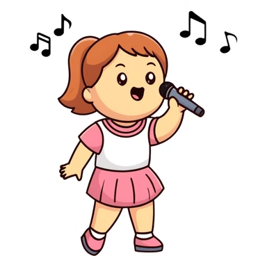 singing black girl sticker