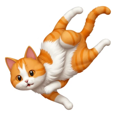 cat doing backflip  sticker