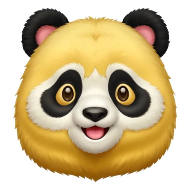 panda that is yellow-coloured sticker