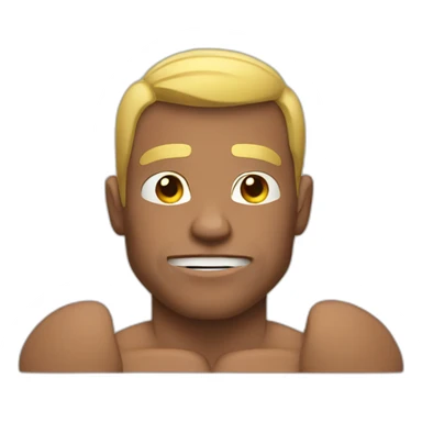 man with big muscles sticker