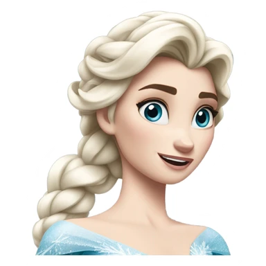 Elsa from the movie frozen but buff sticker
