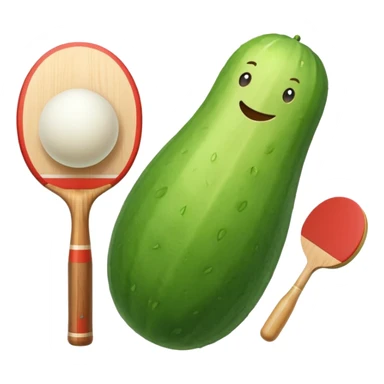 🥒+🏓 sticker