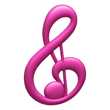 Pink music note sticker