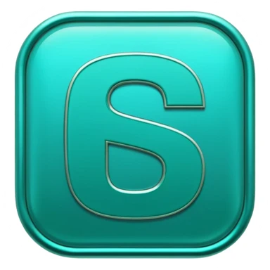 Create a custom emoji badge featuring a stylized, letter “S”. Use the Platinum rank style from League of Legends: teal-green metallics, reflective surfaces, and a futuristic elegant frame. Vibrant and high readability.
 sticker