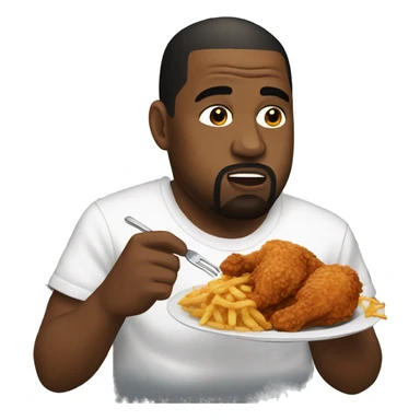 Kanye west eating fried chicken sticker