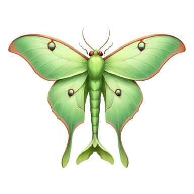luna moth light green sticker