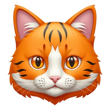 eine getigerte flauschige katze  sticker