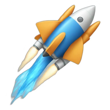 blue rocket sticker