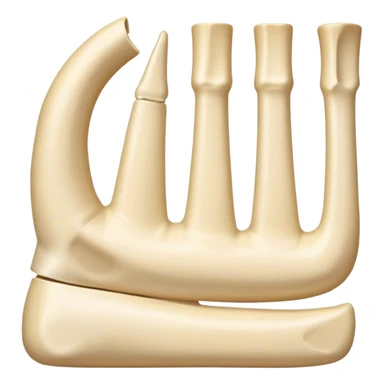Egyptian non positional number system representing 10 in modern emoji form. Heel Bone sticker