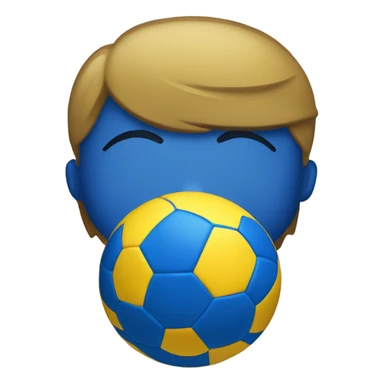 Blue and Yellow volleyb sticker