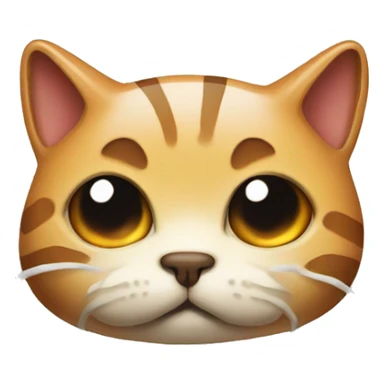 melting cat face sticker