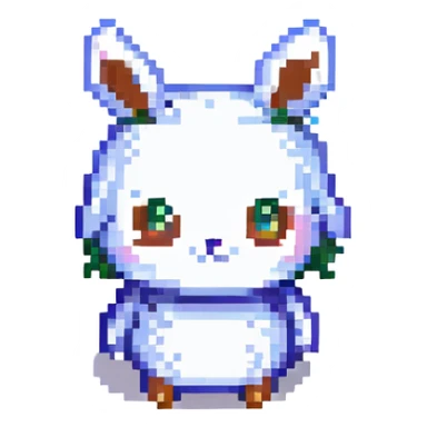 Labubu character icon, simple and cute pixel art style sticker