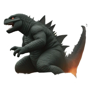 Godzilla destroying a city sticker